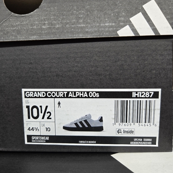 New adidas Grand Court Alpha \'Grey Black\' IH1287 Men\'s Shoes Size 10.5 main image 8
